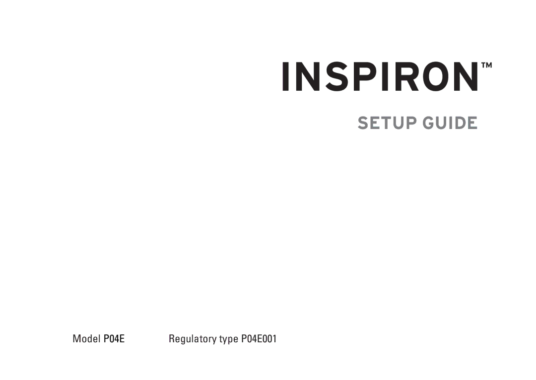 Dell P04E001, J5MFN setup guide Setup Guide 